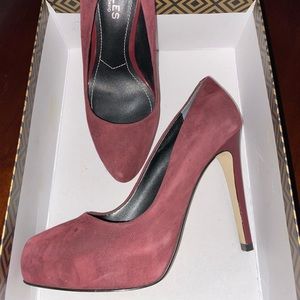 Maroon pumps